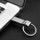 64GB USB2.0 Metal U Disk USB Flash Driver Portable Shockproof Anti-fall U Disk with Key Ring Plug and Play Silver 1