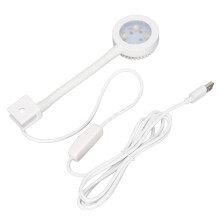 Piccola luce per acquario USB con rotazione a 360, funzione timer per illuminazione automatizzata, luce per acquario con clip ad alta luminosità e