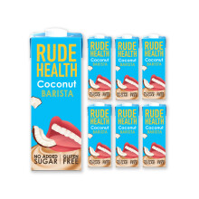 Rude Health 6 x 1 Litre Coconut Barista Drink, Dairy Free, 100% Natural Drink, N
