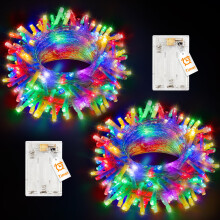 Peasur Christmas Fairy Lights, 10M 100 LED with Timer Battery Operated Twinkle String Lights for Indoor/Outdoor, Christmas Decoration Room,Patio, Mut