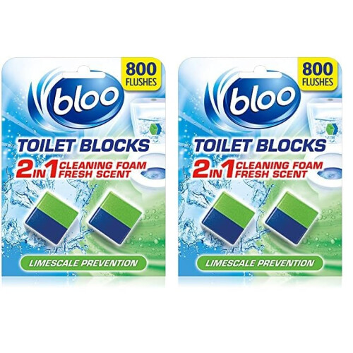 Bloo Bloo Toilet Blocks Limescale Prevention Pack of 4
