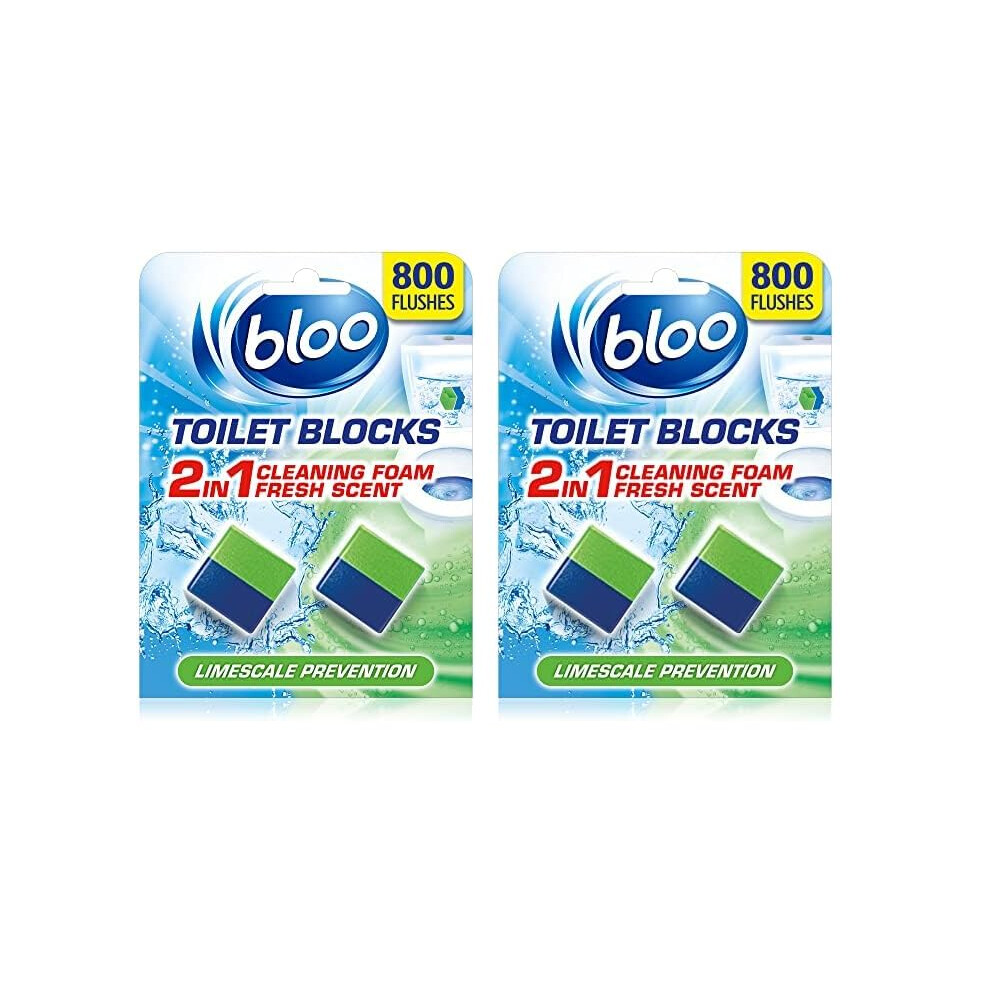 Bloo Toilet Blocks Limescale Prevention Pack Of 4
