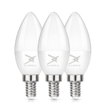 VIIONX E14 LED Light Bulb, 4.9W (40W Equivalent), 470 Lumens, Warm White 2700K, Non-Dimmable, Energy-Efficient Candle Bulb for Table Lamps, Ceiling &