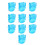 Stabiele vierkante ringbandclip Plastic-Transparant licht bl 1