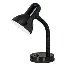 Eglo Basic Table Lamp, Steel and Black Plastic Bedside Light, Children’s Room Lighting, e27 Socket