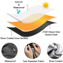 3X Patio Heater Covers Waterproof Outdoor Heater Cover 210D Oxford Waterproof, Windproof, Protection Around 50X50X120 cm