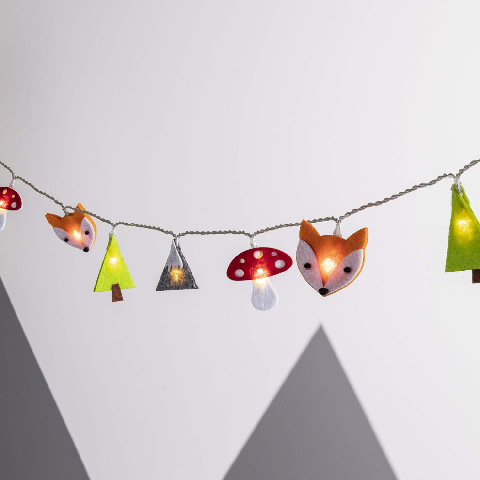 Battery Operated Woodland Theme Children’s Fairy String Lights Bedroom Nursery 16 Warm Leds With Timer 2.5M White Lights4fun