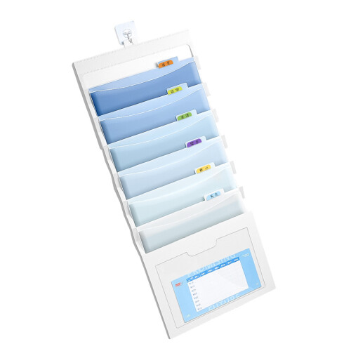 6 Pocket Expandable Sorting Case Letter Size-gradient blue