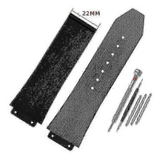 Vedenpitävä silikonirannekoru miehille, 25x19 mm kellorannekkeen vaihto