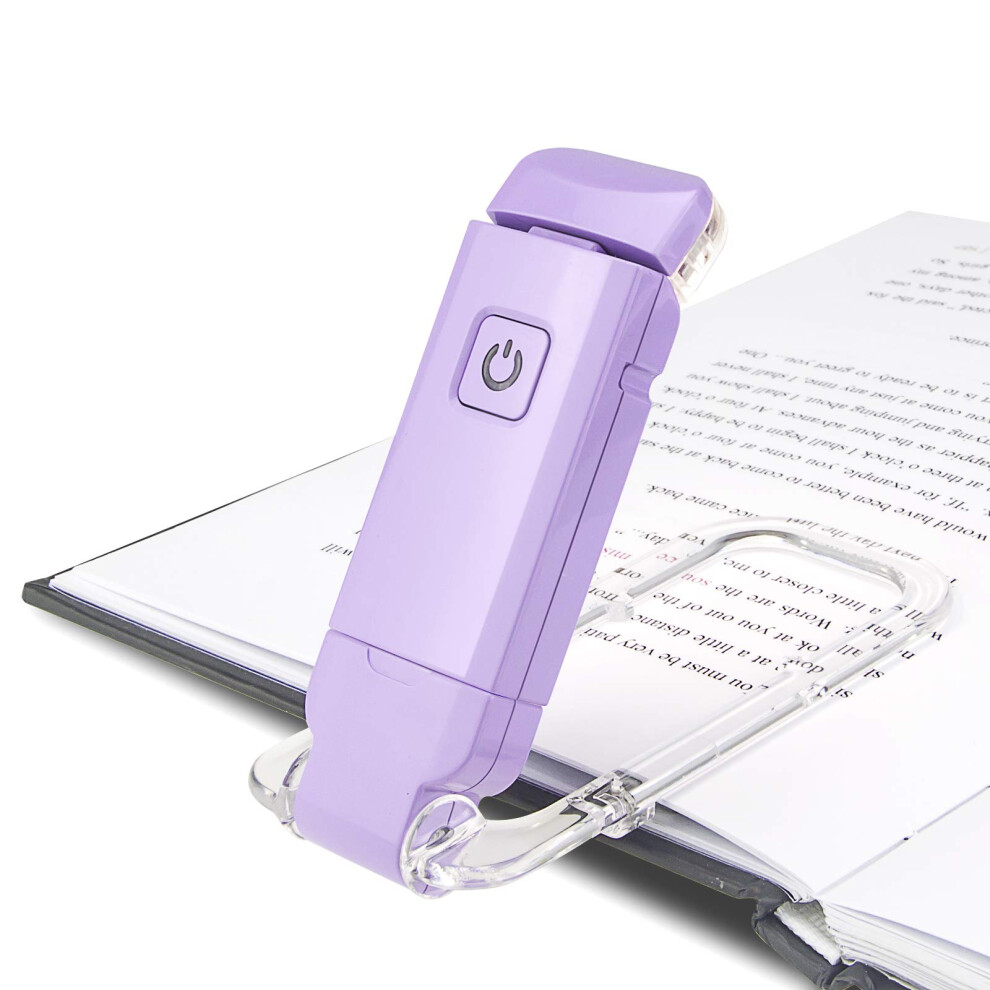 Honwell Light Usb Rechargeable Reading Clip On Book For Reading In Bed, 3 Brightness Adjustable For Eye Care, Dimmable Book Lamp For Bookworms,