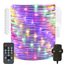 RcStarry 30M/100FT 300 LED Dia 3MM Rope/Wire Lights Multicolor, Dimmable Indoor/Outdoor IP67 Waterproof Fairy Lights Plug in with Remote for Garden,