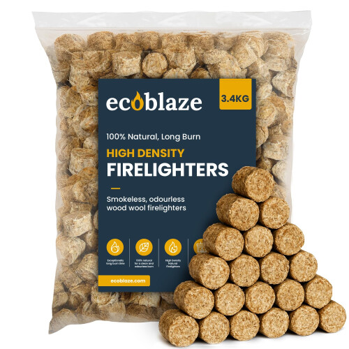 200 Wood Wool Ecoblaze Natural Firelighters