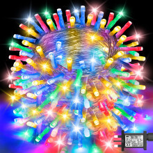 Gcstnn Fairy Lights Mains Powered, 40M 400LED Multicoloured Outdoor Waterproof String Lights with Plug/Timer/8 Modes Lighting for Garden Bedroom Chri