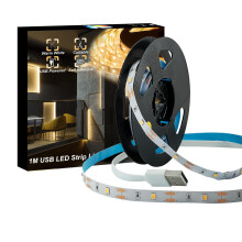 VVFLED LED Strip Lights, 3.3ft USB Warm White LED Strip Light, Pulg & Play, 3.3ft (1m) TV Backlights, Super Bright Indoor Strip Light for Bedroom, Ki
