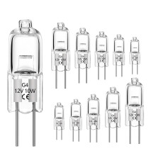 AHEVO 10W G4 Halogen Light Bulb Warm White 2700K,12V,Pack of 10