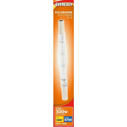 Eveready Eveready ECO Halogen Linear Light Bulb, Clear, R7s, 230 W