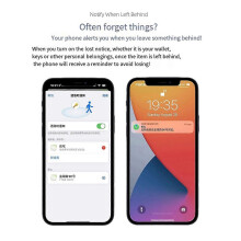 Mini localizzatore GPS Bluetooth con allarme anti-smarrimento compatibile con Trova il mio, nero