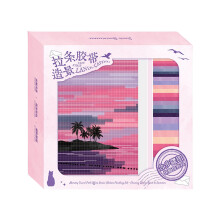 Decoratieve papieren stickertape voor scrapbooking dagboek-roze