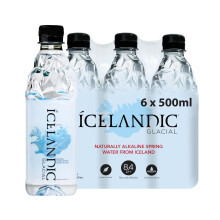 Icelandic Glacial Natural Spring Water, 500 Milliliter, 6 Count by Icelandic Glacial