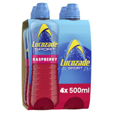 Lucozade Sport Body Fuel - Raspberry 4x500ml| Isotonic sports drink,