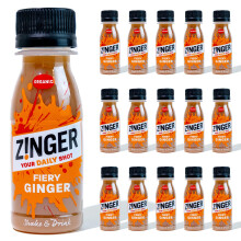 ZINGER Ginger Shots 15x70ml Refreshing Fiery Ginger Shot Organic Ingredie