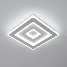 Comely Modern Square LED Ceiling Light, 40W 4500LM Acrylic Ceiling Lamp, White Ceiling Chandelier for Bedroom, Living Room White Light 6500K, 30cm