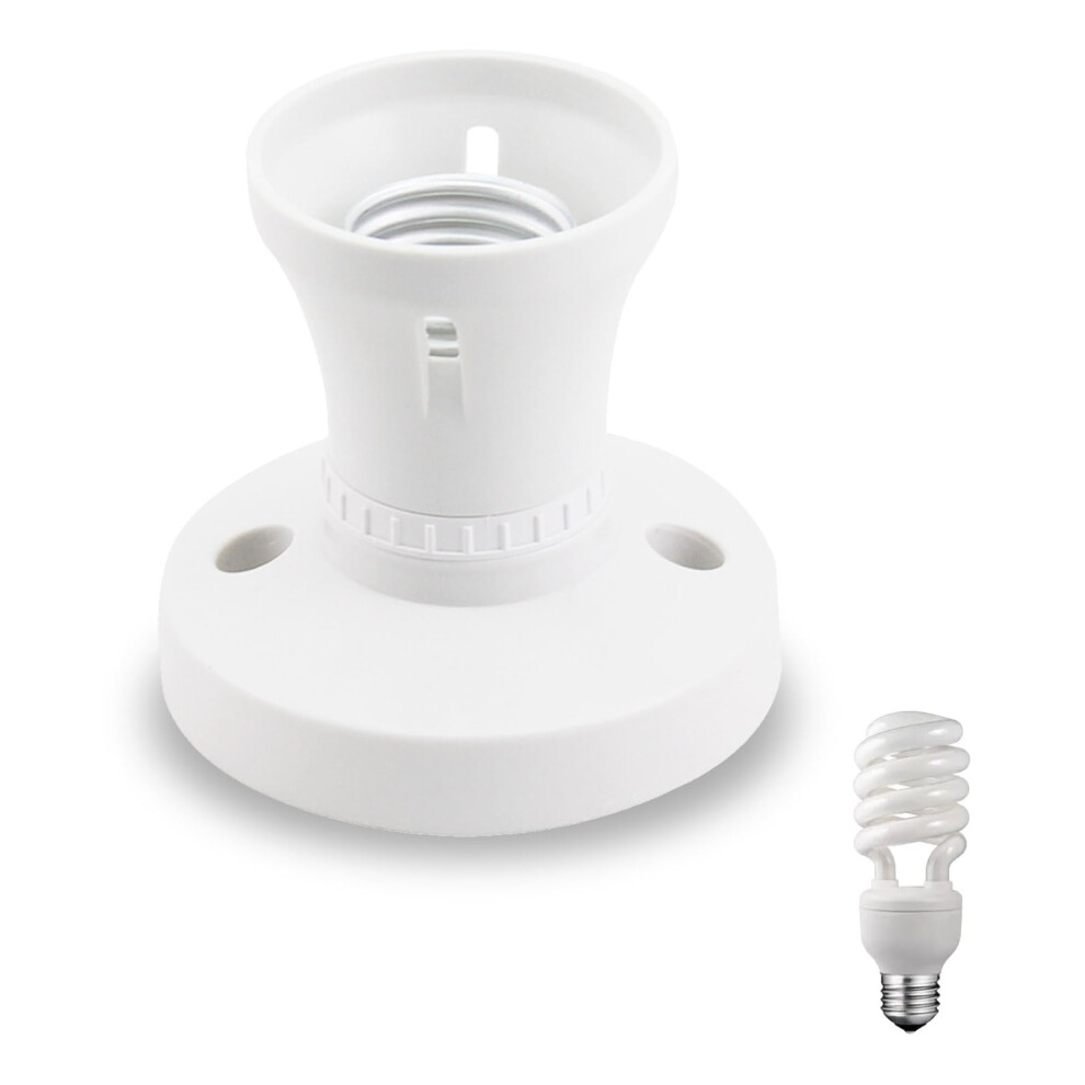 E27 Lamp Base Socket Converter, Light Bulb Socket Holder, Straight Socket For Ceiling Pendant E27 Edison Screw Fitting 76917882