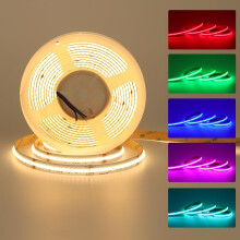 JOYLIT RGBW COB LED Strip Light 24V 5M Indoor, 19W/M Bright Uniform RGB + 3000K Warm White 4 in 1 Color Changing Tape Lights 784LEDs/M Multicolor Lig