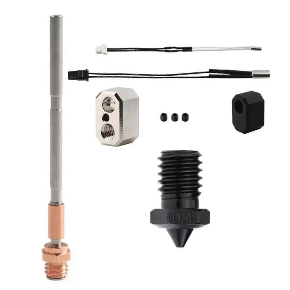 For Prusa I3 Mk4 Extruder Hotend Kit 0.4Mm Hardened Steel 3-Hole Nozzle Copper Plated Heating Block 24V 40W Heating Rod 9152359542173