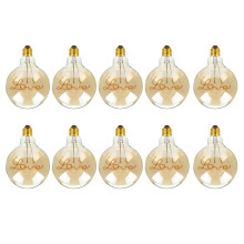 LEDSone Vintage G125 4W E27 Edison LED Screw Bulb, Retro Style Love/Music Design Filament Glass Antique Warm White Indoor Lamp and Decorative Lightin