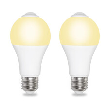 Akynite E27 Motion Sensor LED Bulbs 12W Warm White, 1000LM, Detection Angle 120, Auto On Off, AC 220V, E27 Screw Motion Sensor Ceiling Light Bulb fo
