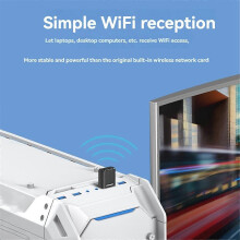 811AC V3 USB-WLAN-Adapter 650 Mbit/s High-Speed 2,4+5 GHz Mini-Netzwerkkarte kompatibel mit Win10/11