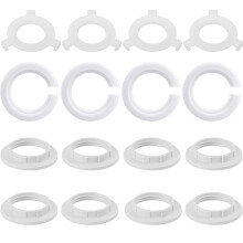 16 Pcs Lampshade Reducer Ring, Lampshade Adapter Rings, 8 Pcs E27 to E14 Lamshade Reducer Rings, 8 Pcs E14 Lampshadering Converter, Fitting Lamp Shad
