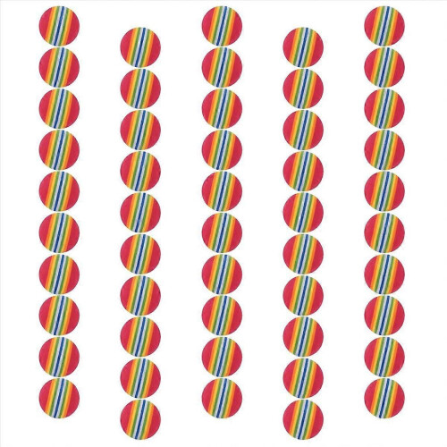 50pcs Golf Swing Training Aids Practice Sponge Foam Rainbow Balls