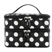 Large Capacity Cosmetic Bag Double Layer Zipper Women Makeup Bags