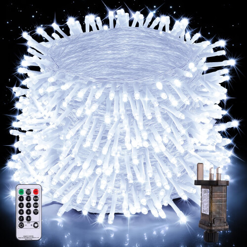 Nextronix Fairy Lights Plug in, 80M 800 LEDs String Lights Main Powered Indoor with 8 Modes/Remote/Timer