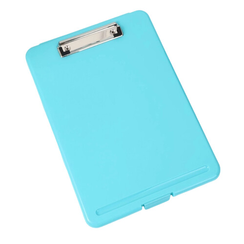 Portable Plastic Conference Clipboard with File-mint green