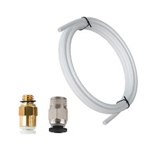 3D Printer Upgrade Kit with KJH04-M6 & PC4-01 Pneumatic Connectors 1M PTFE Tube for 1.75mm Bowden E