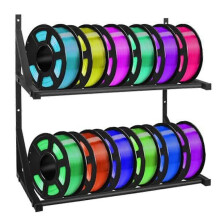 Wall Mount Filament Storage Rack- Wall Mount 3D Printer Filament Storage Rack 2 Tier Filament Spool Holders Racks