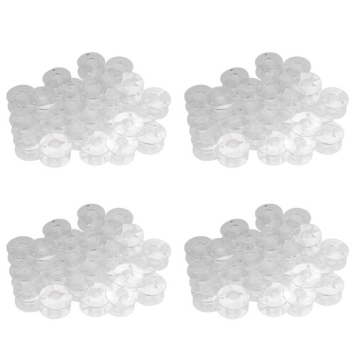 100 Clear Plastic Sewing Machine Bobbins Fits Singer  Janome