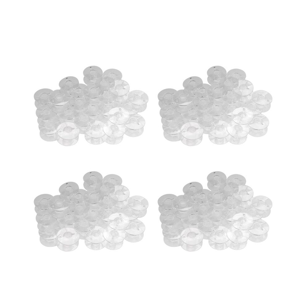 100 Clear Plastic Sewing Machine Bobbins Fits Singer Janome 6031643763896