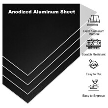 30pcs 7x5x1/32inch Anodized Aluminum Sheet,0.8mm Thick Engraving Blanks for Laser Engraving DIY Decorative
