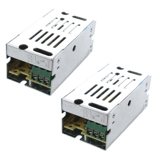 Τροφοδοτικό 2X Transcompatible Voltage AC 110/220V σε DC 12V 1A Ασημί