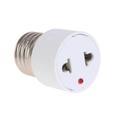 220V E27 ABS White Connector Accessories US/EU Plug Screw Bulb Base Adapter-DF