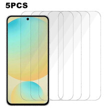 5-Pack 0.3mm 2.5D Tempered Glass Screen Protector for Galaxy S25 FE Front Display Clear Film