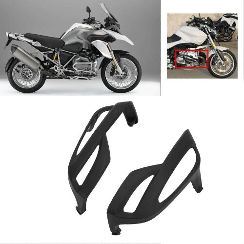 2Pcs Black ABS Motorcycle Engine Cylinder Guard Protector Cover Replacement for R1200GS 2004-2008 2