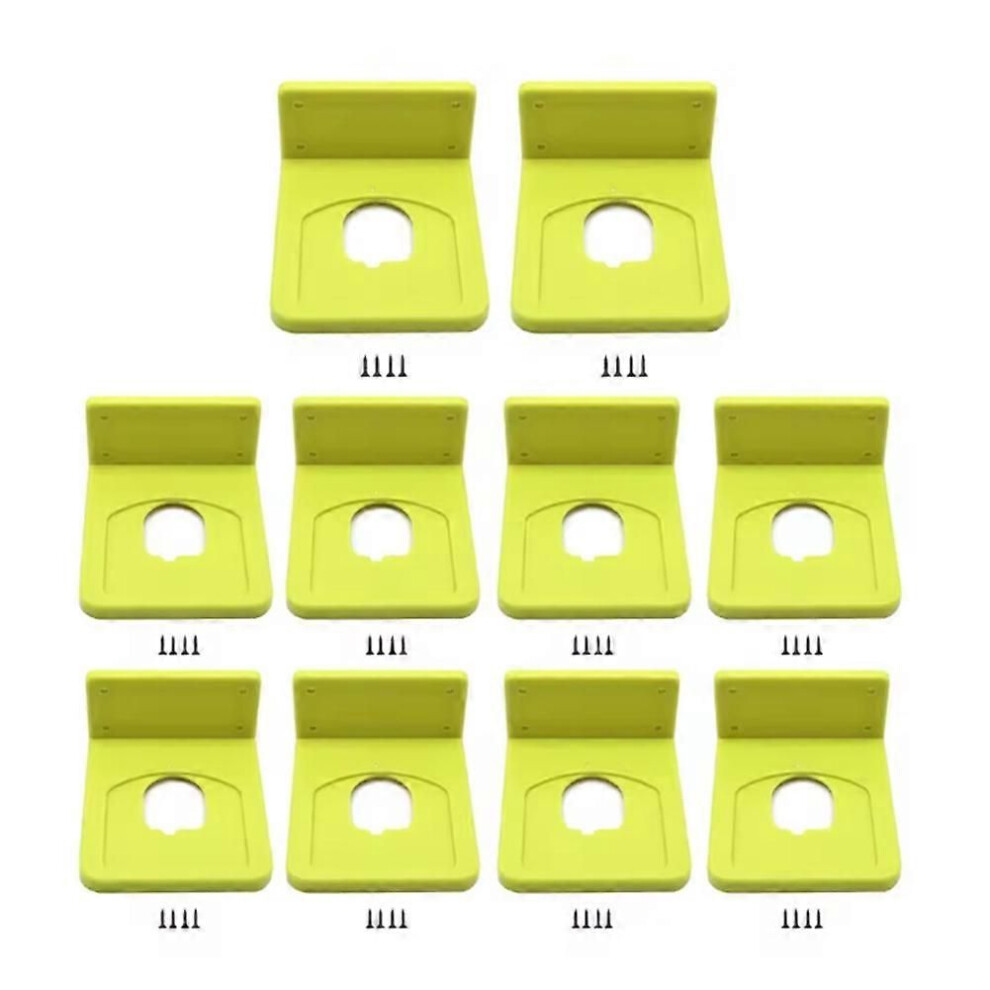 10Packs Battery Holder For Ryobi 18V Battery, Wall Mount Holder With Screws For Battery P102 P103 P104 P105 P107 9152359530965