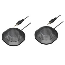 2Pcs 360 Omnidirectional 3.5mm Desktop Microphone for Computers Laptops Audio Recording Communicat