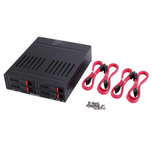 He-2006 4 Slots Sata Internal Rack 2.5 Inch Hard Drive Case Internal Mobile Rack With Led Indicato