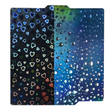 Red Heart+Raindrop PEH Sheet 3D Double Printed Magnetic Spring Steel Plate for Bambu Lab X1 X1C P1S P1P A1 257x257MM